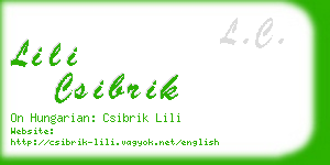 lili csibrik business card